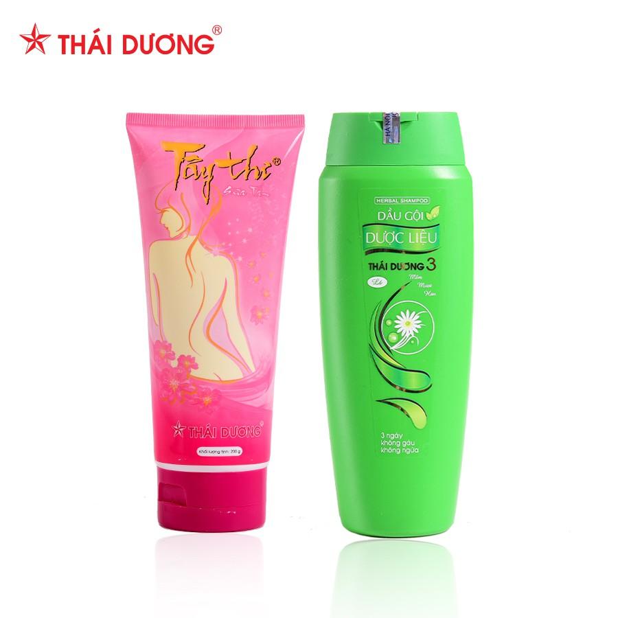 Bộ sản phẩm Dầu gội dược liệu Thái Dương 3 200ml/480ml &amp; Sữa tắm Tây Thi 200ml/480ml