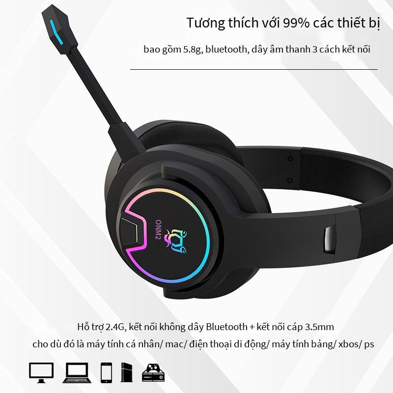 Giao hàng nhanh Chế độ riêng tư mới Tai nghe không dây Tai nghe chơi game Bluetooth Chế độ kép Độ trễ thấp Tai nghe máy tính 2.4G