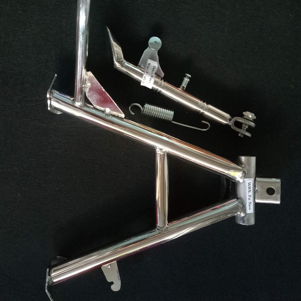 Bộ chống đứng + chống nghiêng inox wave RS - FU NEO