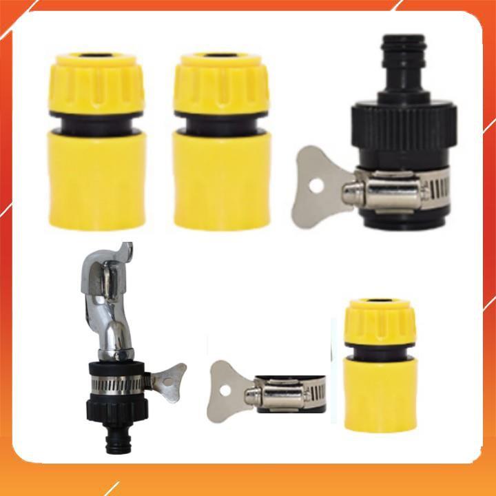 Bộ dây vòi xịt bơm nước tưới rửa , tăng áp 3 lần, loại 3m, 5m 206236 đầu đồng,đai,nối nhựa đen+ mở chai