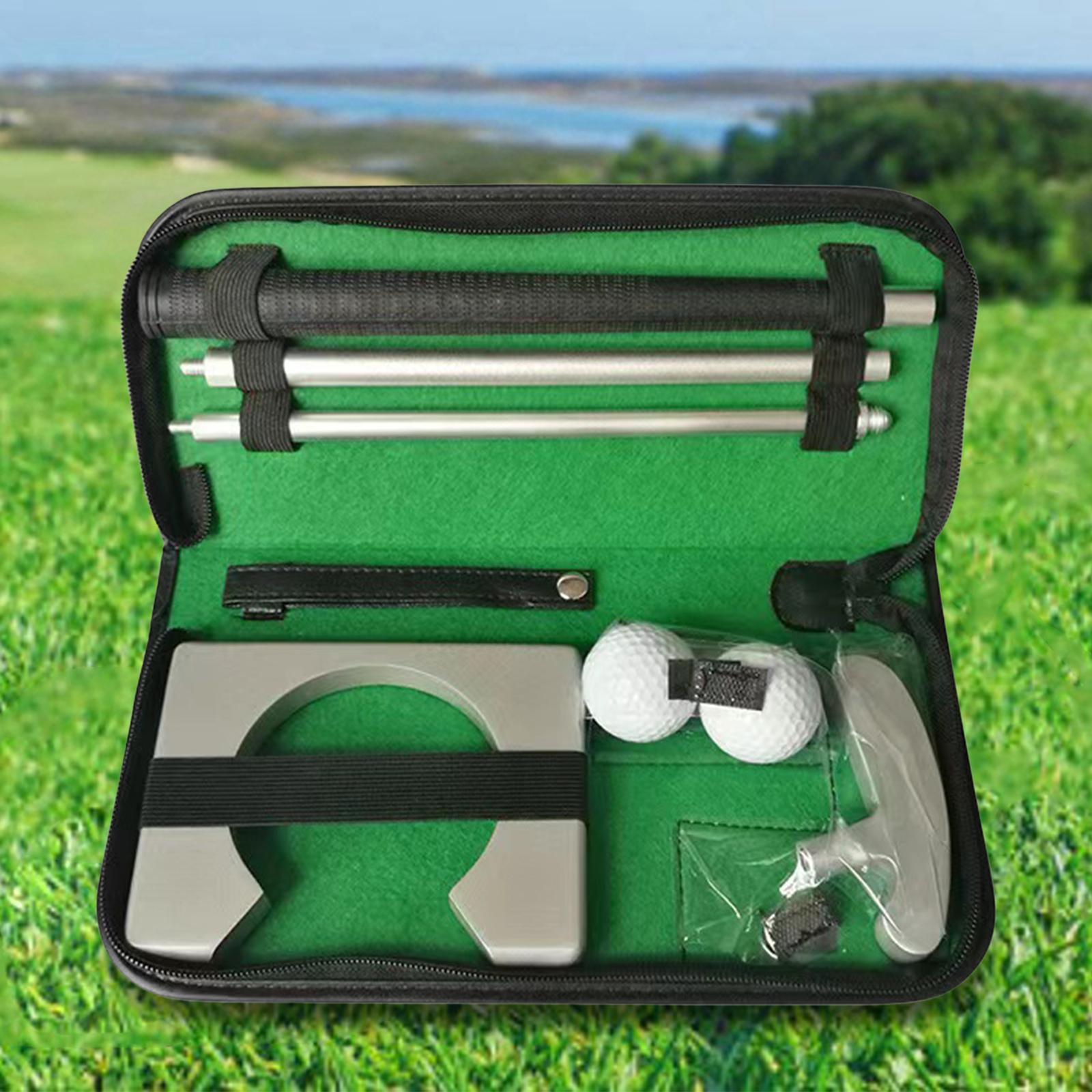 Golf Putter Set Bag, Golf Putting Set Carrying Protective Golf Clubs Putters Carrier Travel Tote Bag PU Leather Pouch for Home Outdoor Sports
