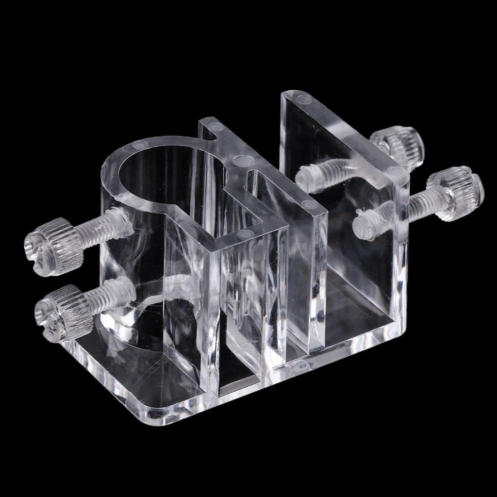 4Pcs Acrylic Aquarium Hose Tube Fixing Clip Holder Clamp For Pipe New