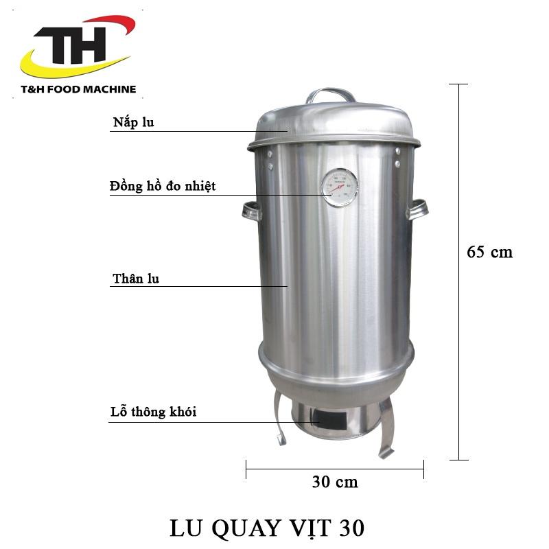 Lò quay vịt, lò quay gà vịt Inox phi 30