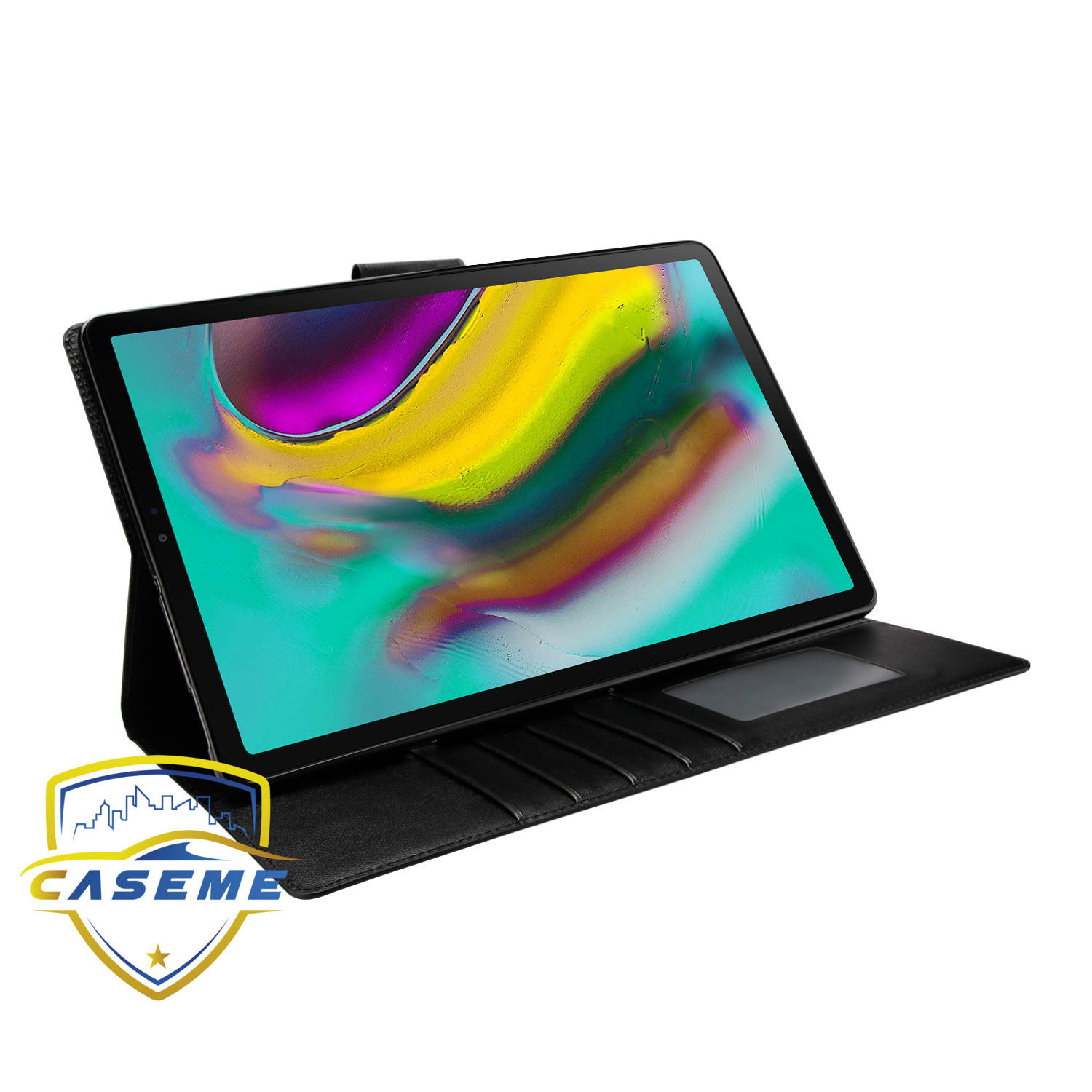Bao da Hanman dành cho Samsung Tab S7 FE dạng ví có ngăn đựng thẻ, đựng tiền, quai gập - Hàng nhập khẩu