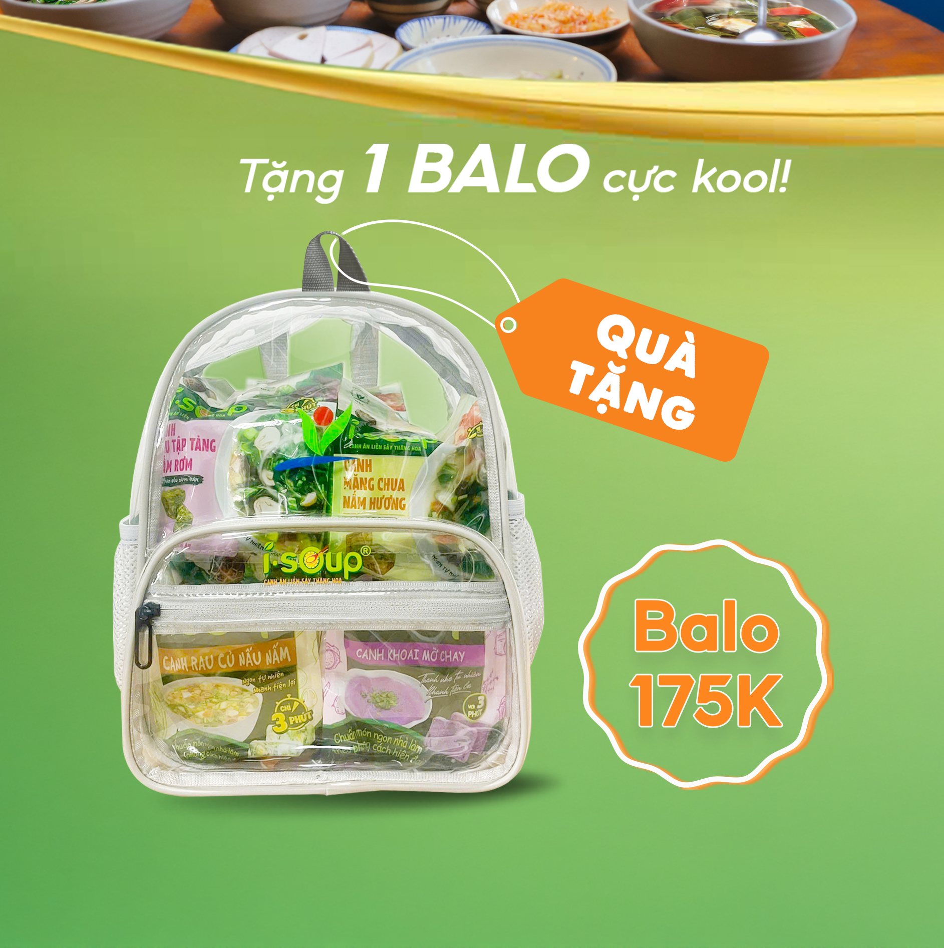 [QUÀ TẶNG KHÔNG BÁN] BALO ĐA NĂNG QUÀ TẶNG KHI MUA ISOUP
