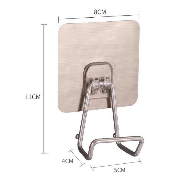 Móc dán tường INOX 304 chịu lực 10kg , miếng dán tráng bạc và dán trong siêu dính