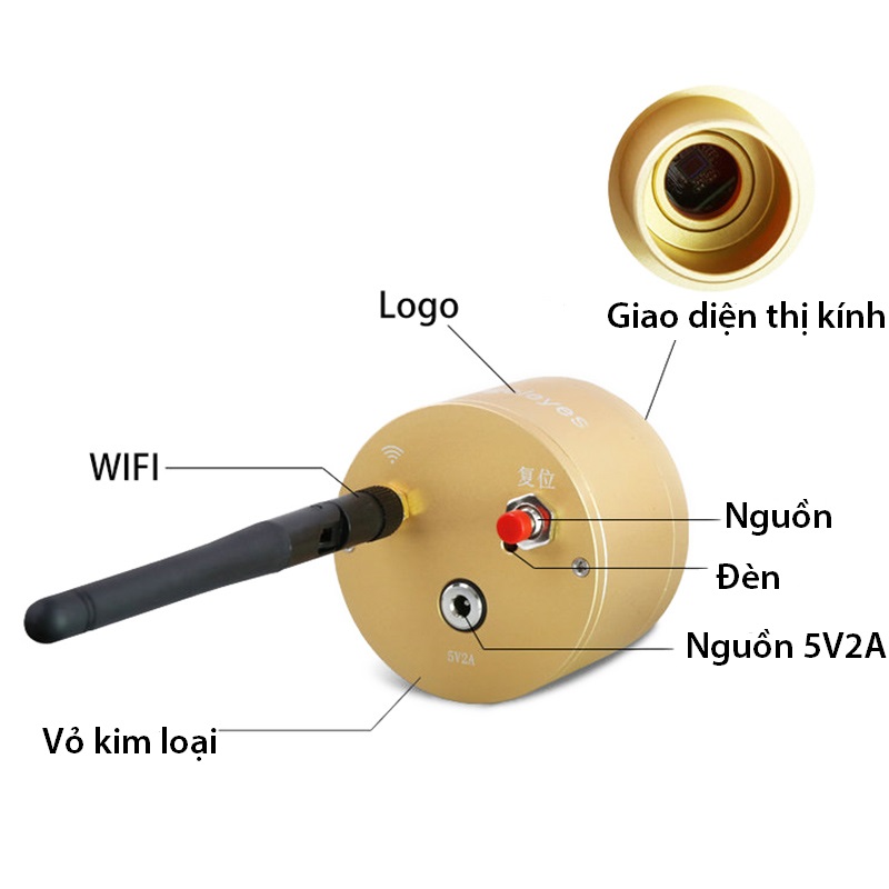 Thị kính điện tử Angeleyes Wifi (Camera) phù hợp với bất kì kính thiên văn cho thị kính 1,25inch | Hàng chính hãng thương hiệu Mỹ