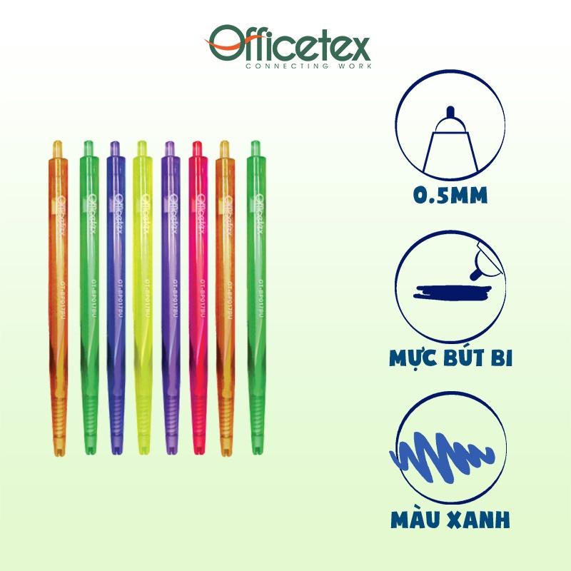 Bút bi mực xanh OT-BP017BU (6 cây)