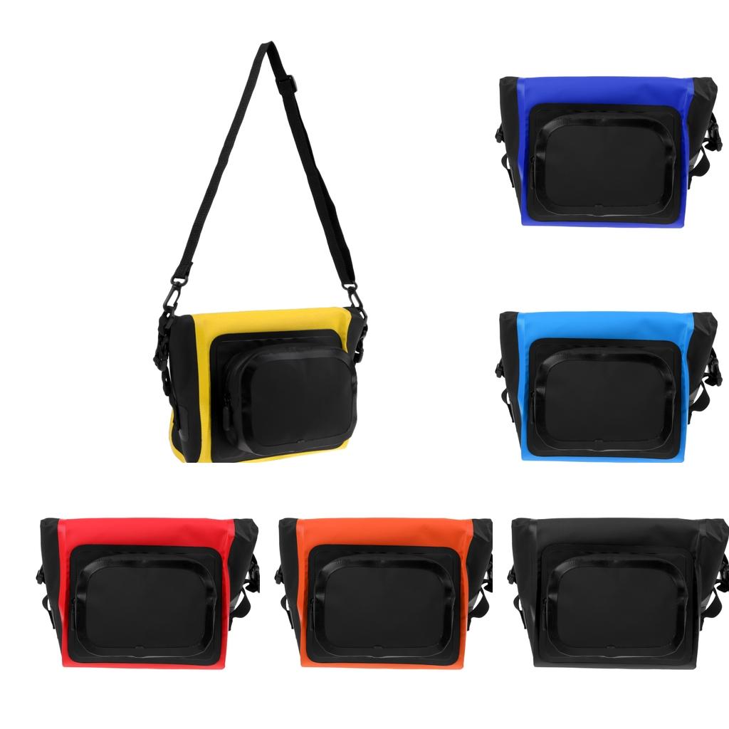Bicycle Handlebar Bag Waterproof Cycling Bag Pouch Basket Black Capacity 7L