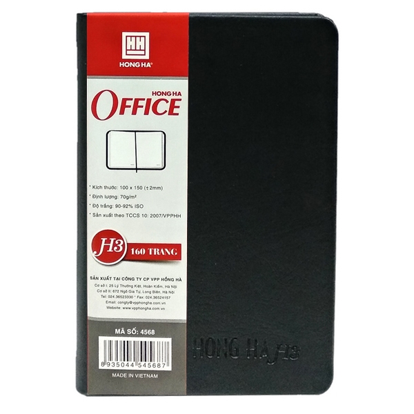 Sổ Hồng Hà Office H3 4568 - 160 Trang - 10x15 cm - Mẫu 1