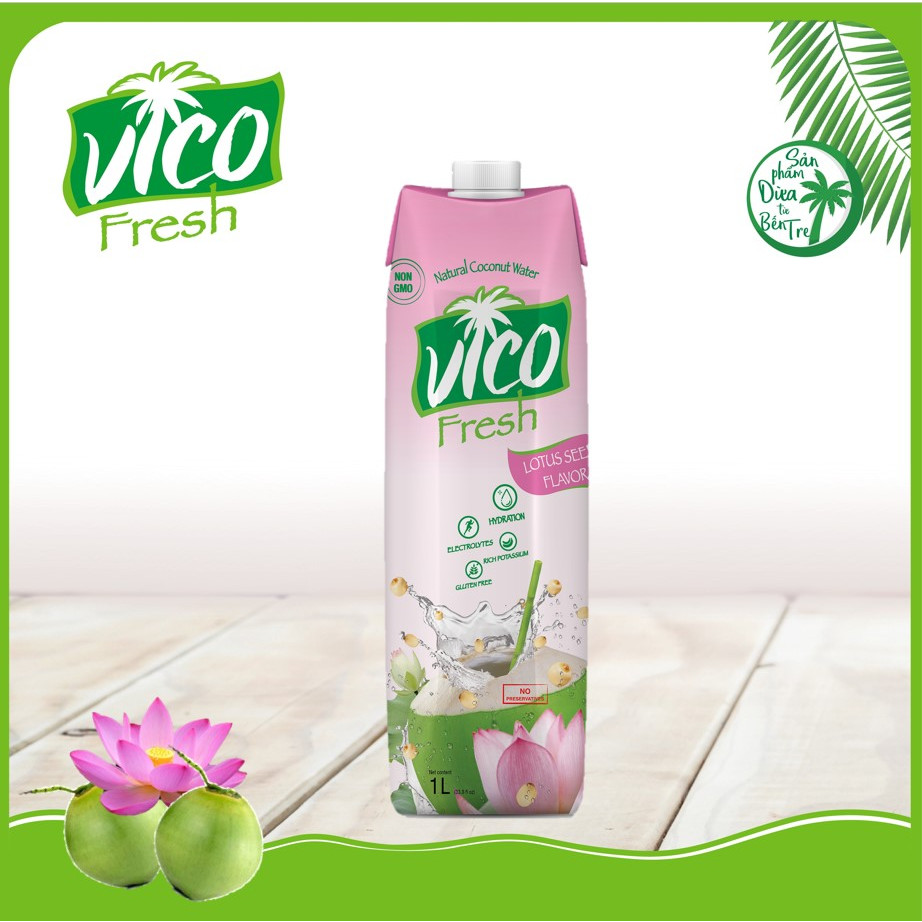 1 HỘP NƯỚC DỪA SEN VICO FRESH 1L