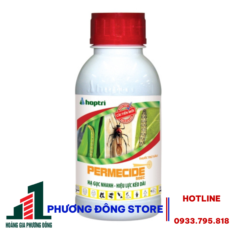 Thuốc trừ sâu, bọ xít muỗi ,sâu khoang PERMECIDE 50EC - chai 100ml, chai 480ml, chai 1 lít