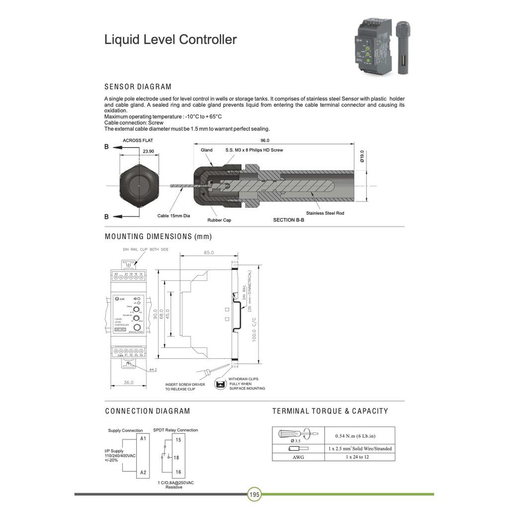 Rờ le điều khiển mức nước điện cực GIC