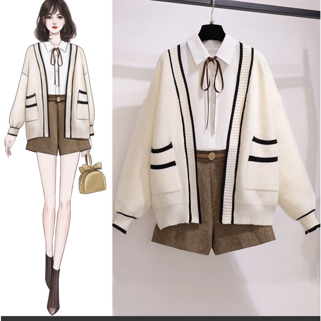 Áo khoác len cardigan nữ dáng dài LS_AL070