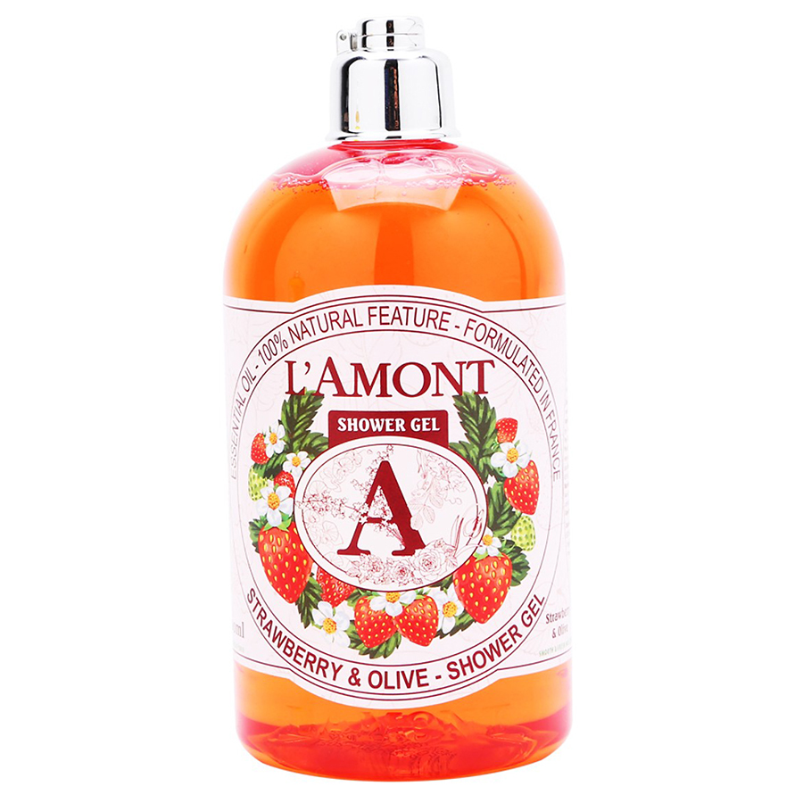 Combo Sữa Tắm L'amont En Provence Strawberry (500ml) và Sữa Dưỡng Thể L'amont En Provence Strawberry Whitening Body Lotion (250ml)