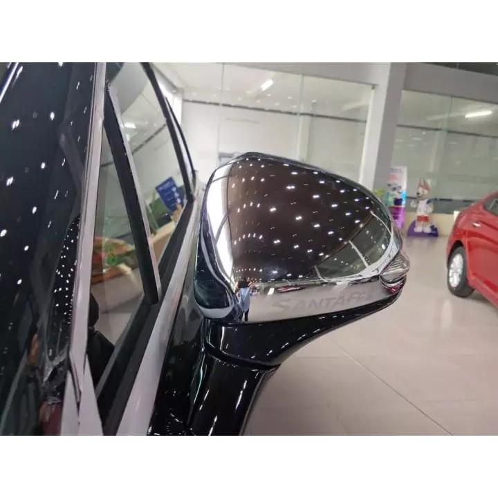 Ốp Gao Gương Xe Hyundai SantaFe 2019 2020 2021 mẫu Carbon/ Mạ Crom