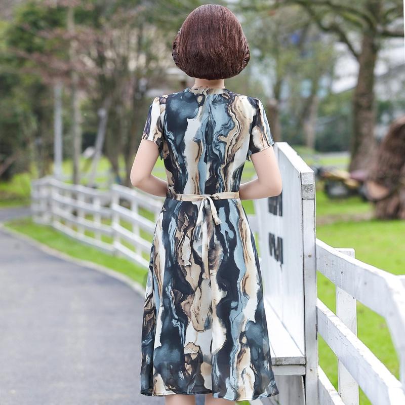 Đầm Voan Hoa Trung Niên Quý Phái VH86 - Hàng Quảng Châu Cao Cấp
