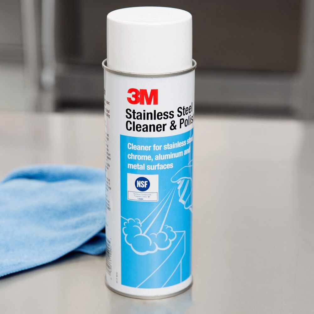 Chai tẩy sạch và đánh bóng inox 3M 3M-SSCP 600ml - tẩy sạch vết rỉ sét ở các vật liệu inox như xoong nồi, bếp gas, vòi rửa, kính, gạch,...