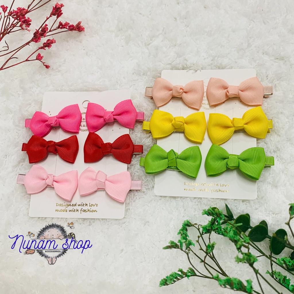 Set6 - kẹp nơ theo màu phối đồ siêu dễ thương-Nunam shop