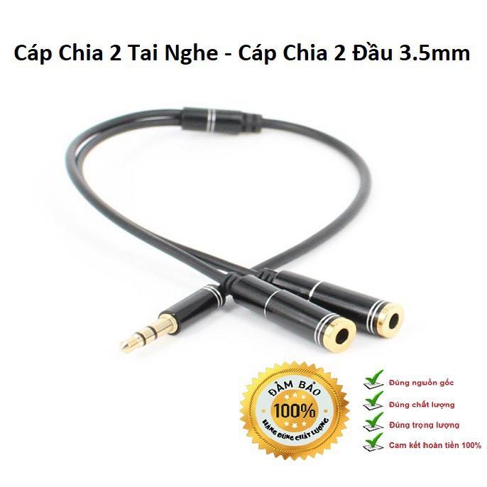 Dây Chia Tai Nghe Sịn Hàng Cao Cấp . Jack Cắm Được Hàn Vô Cùng Chắc Chắn , Với Đầu Cắm 4 Khấc Cho Âm Thanh Cực Chuẩn