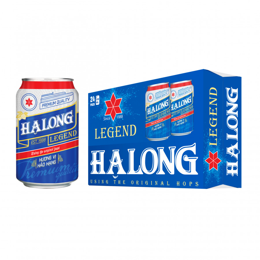 Thùng Bia Hạ Long Legend 24 lon 330ml