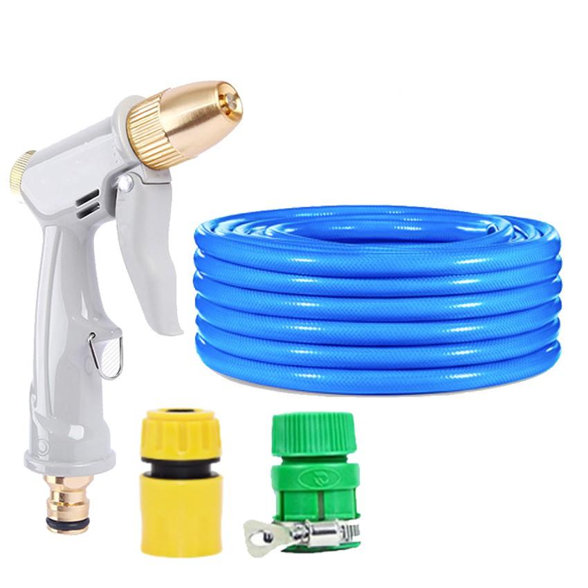 Bộ dây vòi xịt nước rửa xe, tưới cây tăng áp 3 lần, loại 3-5m 206846