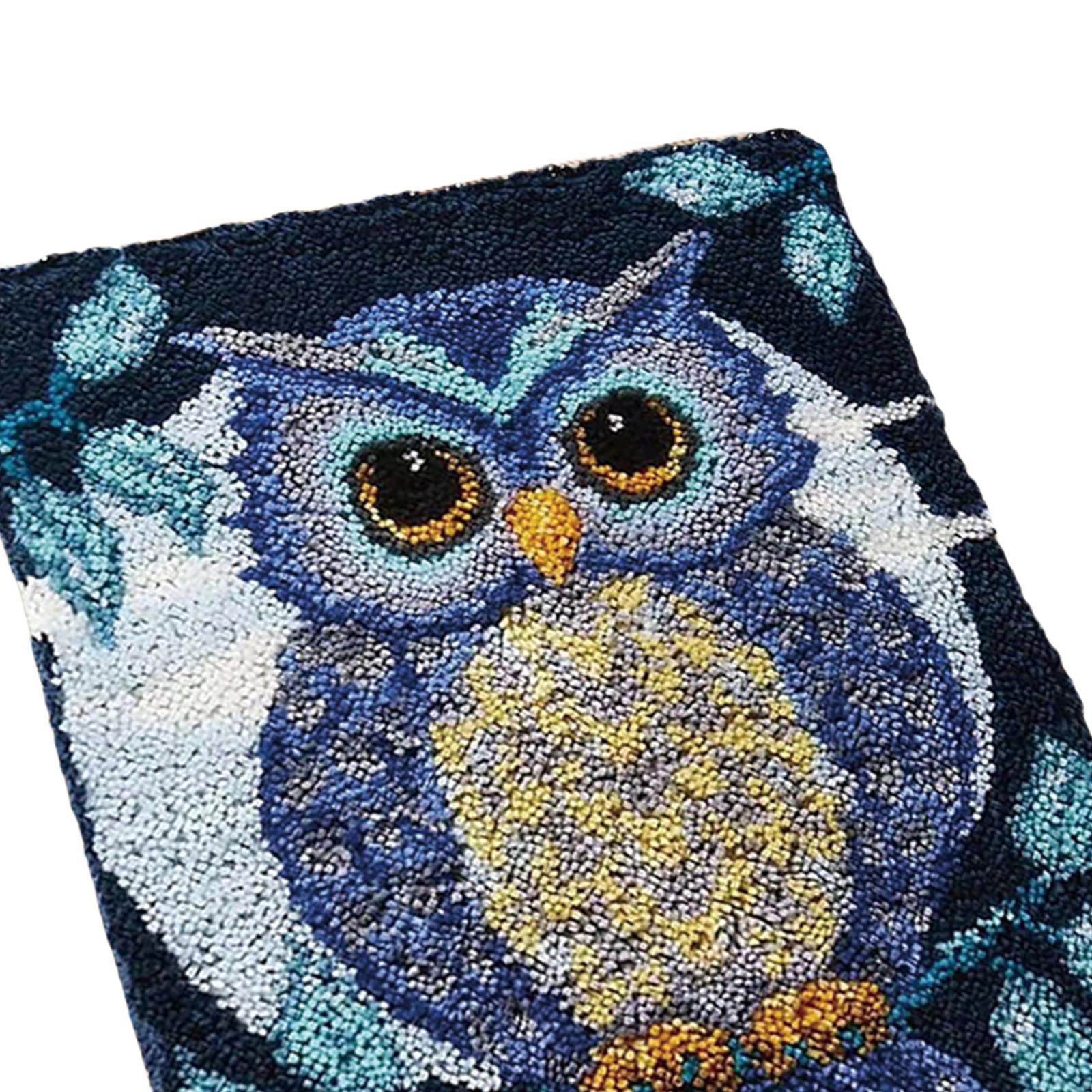 Owl Latch DIY Rug Making Kit 20 x 14 Creative DIY Rug Crochet Yarn Kits Carpet Making Kit