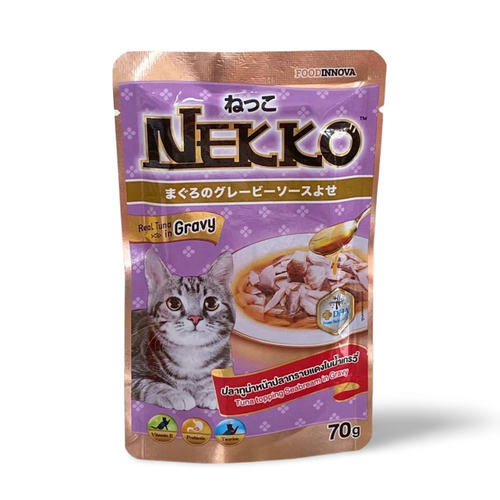 Pate Cho Mèo Nekko 70g, Pate Dạng Gói Cho Mèo, Pate Cho Mèo Thịt Thật Từ Cá Ngừ 28 Vị Hấp Dẫn