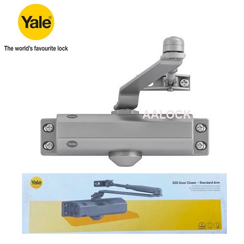 Tay đẩy hơi Yale 30-0300-0001-00-60-11 không giữ cửa, loại tay co thủy lực đóng cửa tự động cao cấp
