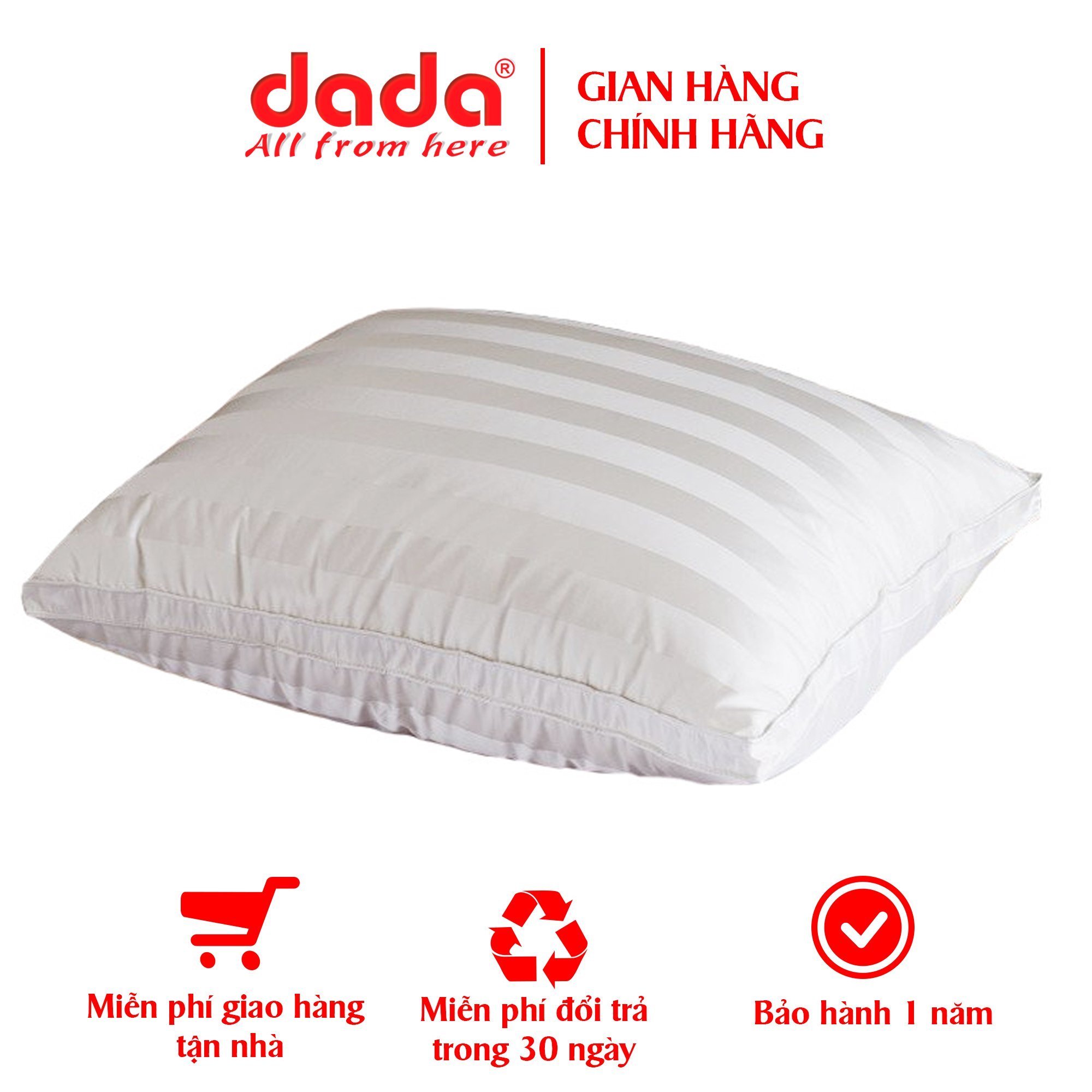 Ruột Gối Nằm Khách Sạn DADA
- Gòn Polyester Nâng Đỡ Vai Gáy