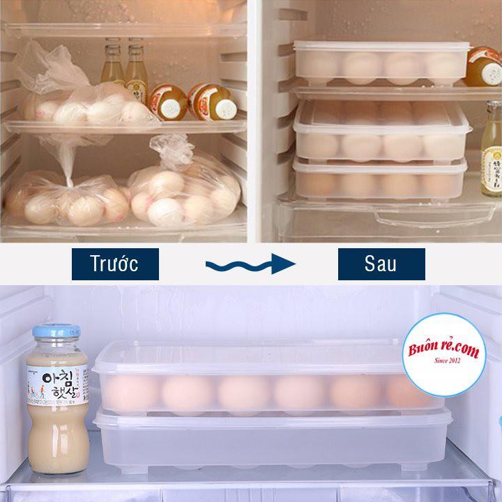 Hộp đựng trứng 24 quả có nắp đậy nhựa Việt Nhật , khay bảo quản trứng không bị vỡ chắc chắn
