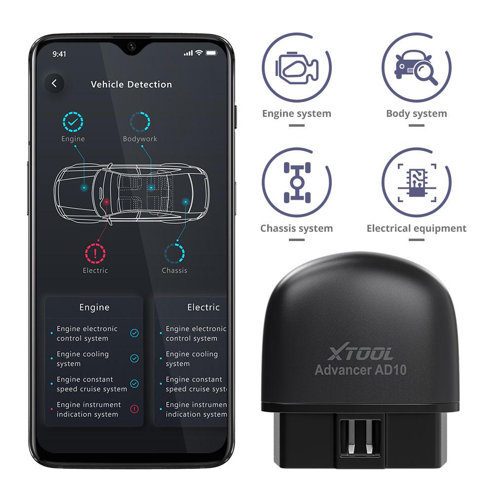 Máy quét chẩn đoán OBD2 đầu đọc mã EOBD Bluetooth ELM327 cho xe ô tô