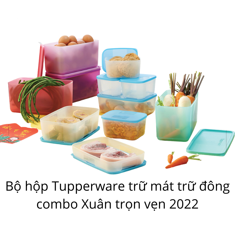 Bộ hộp trữ mát trữ đông Tupperware Combo Xuân Trọn Vẹn