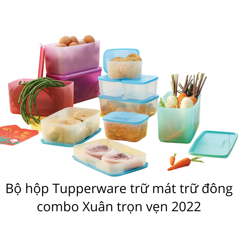 Bộ hộp trữ mát trữ đông Tupperware Combo Xuân Trọn Vẹn