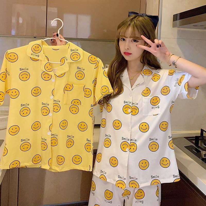 Pijama Mặc Nhà, Bộ Ngủ Nữ Cotton Ngắn Tay 3 Màu Trơn Siêu Xinh CCCP01