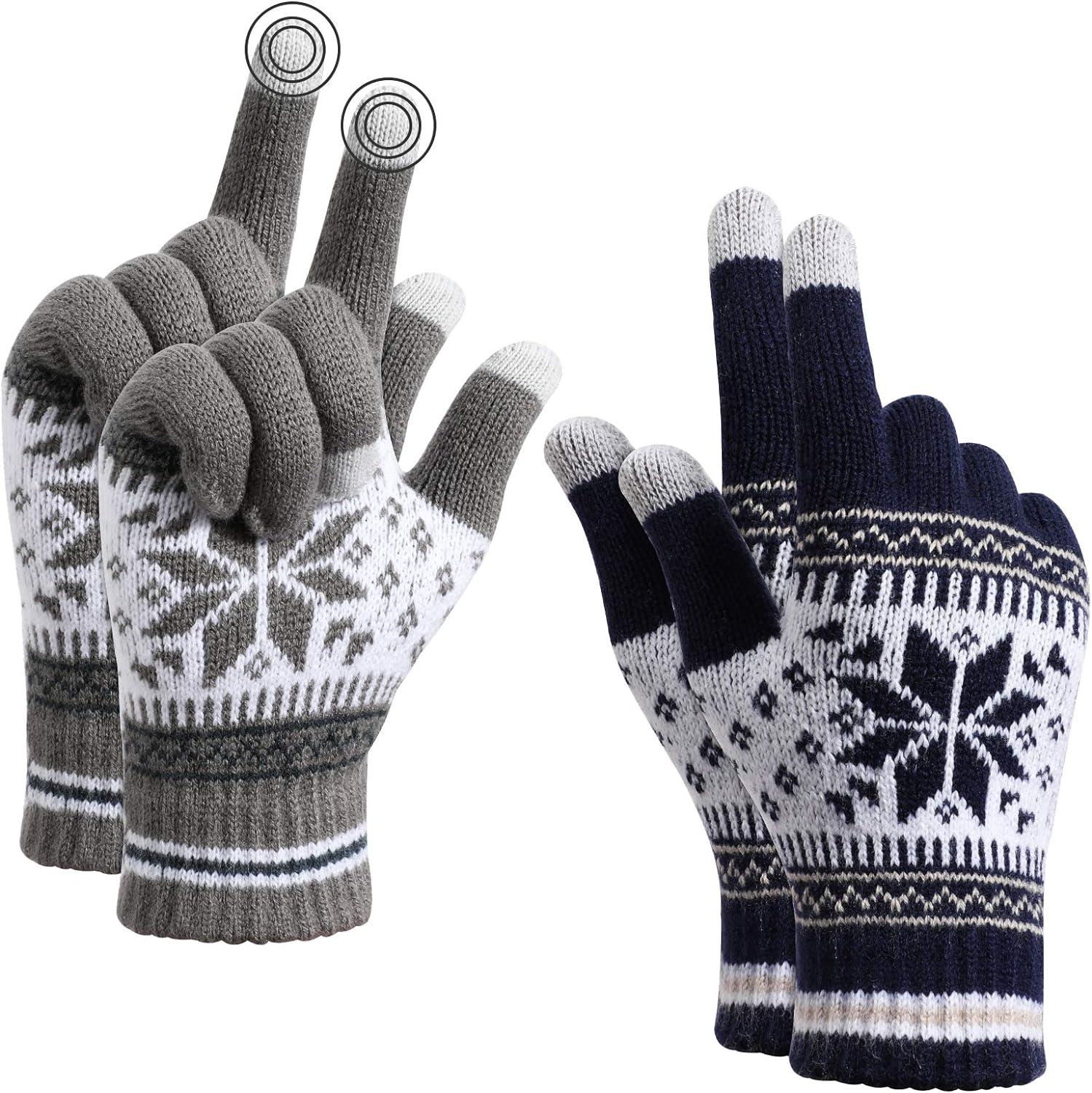Mùa đông dệt kim nóng lên unisex với màn hình cảm ứng, lông cừu đàn hồi nhiệt, găng tay làm việc nóng cho nam và nữ, để chạy xe đạp trượt tuyết đi bộ đường dài