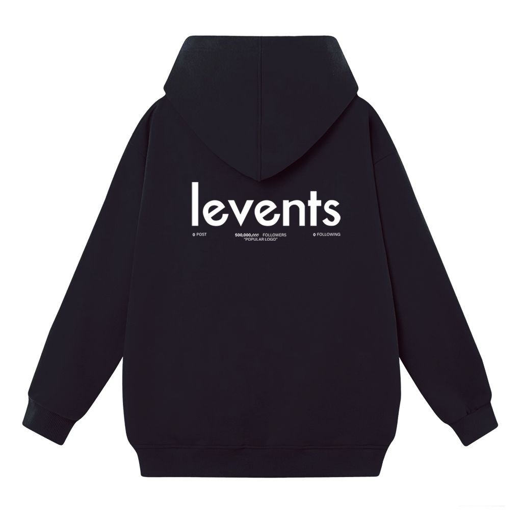 Áo khoác nỉ chui SAM CLO nam nữ có mũ tay dài thu đông freesize dáng Unisex in chữ LEVENTS