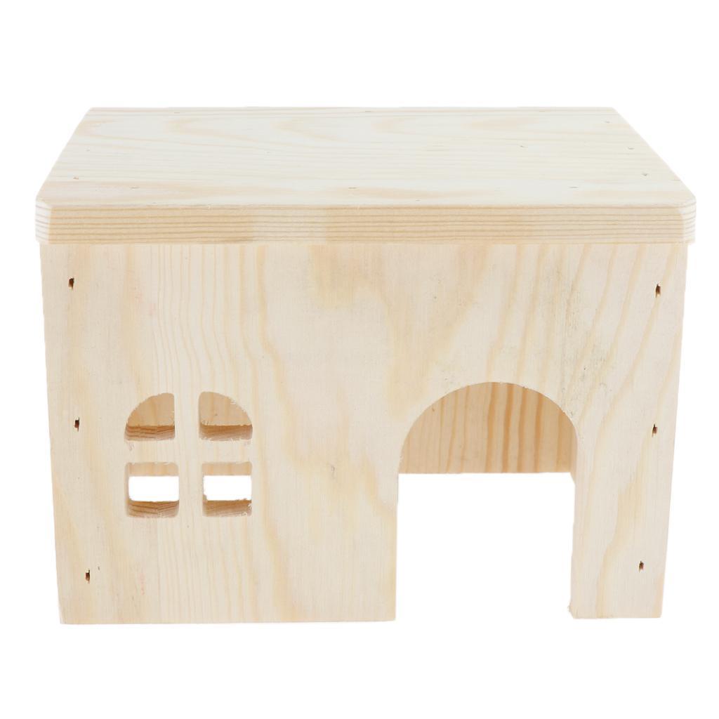 Wooden Hamster House Hideout Hut Hideaway  Toys Chews for Small