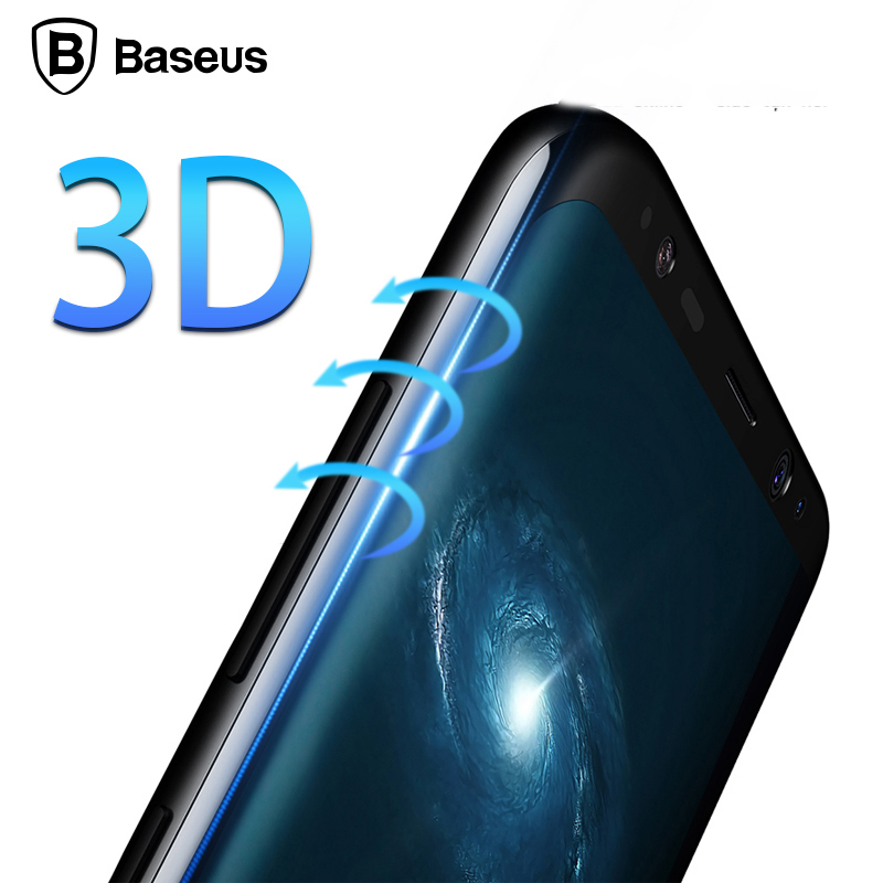 Miếng dán kính cường lực 3D Arc cho Samsung Galaxy S8 Plus Baseus Full màn hình vô cực chống chói vân tay - Sản phẩm chính hãng