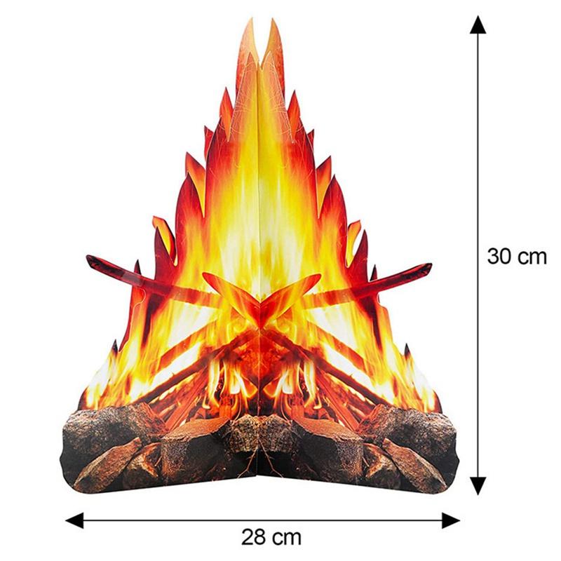 Decoration Easter Christmas Fire 3D Flame Decoration Cardboard Halloween Flame Cross Border Flame Spring Festival Flame