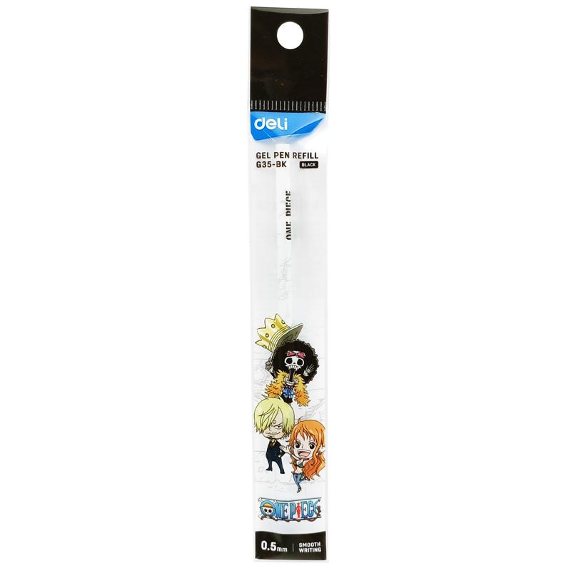 Ruột Bút Gel 0.5 mm One Piece - Deli CG35-BK - Mực Đen