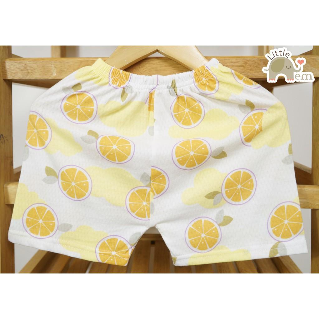 Bộ đồ bé gái Cotton tre cộc tay _ Orange