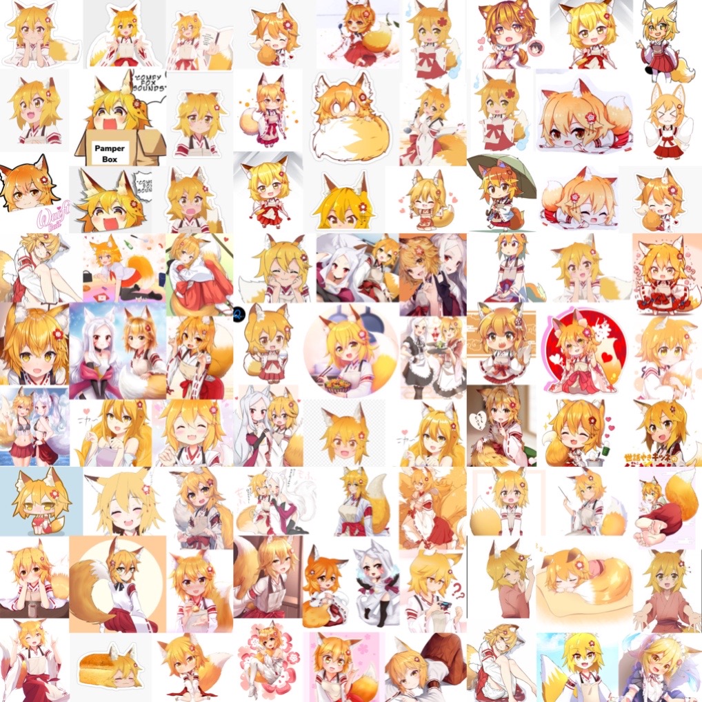 Ảnh Sticker Senko-san 30-60 cái ép lụa khác nhau/ hình dán senko-san
