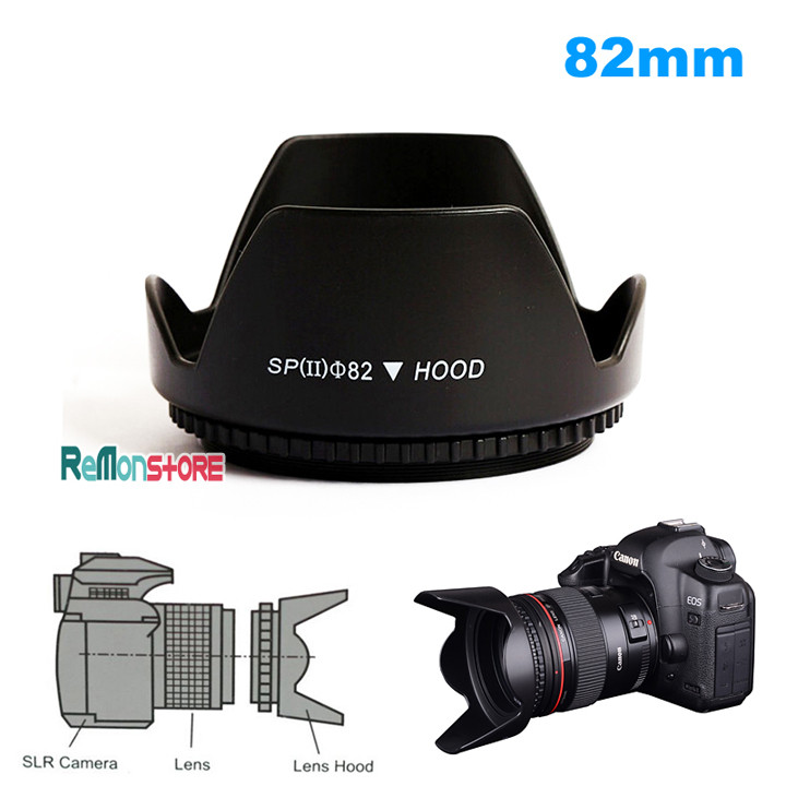 Lens hood loa che nắng hoa sen vặn ren ống kính Phi 82mm