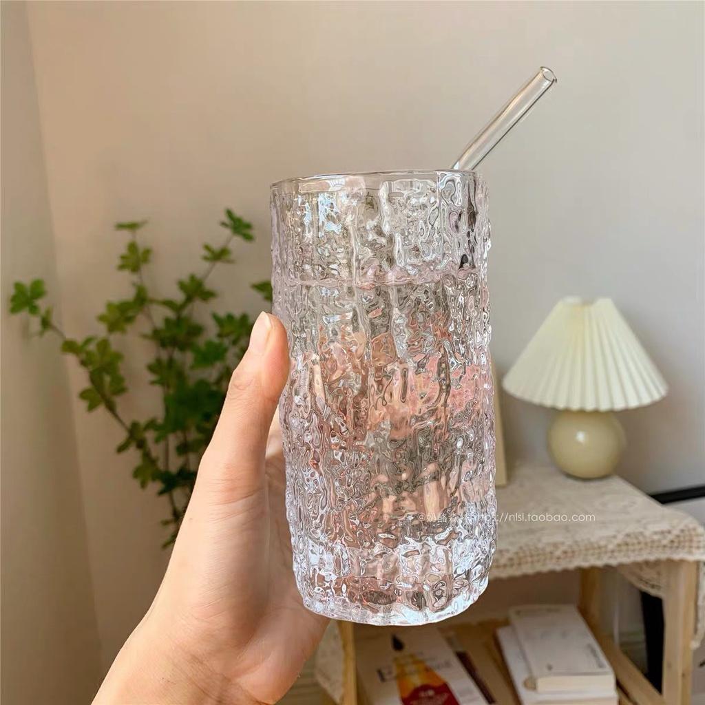 Cốc thủy tinh vân nhám Heodecor C04, ly thủy tinh cao cấp