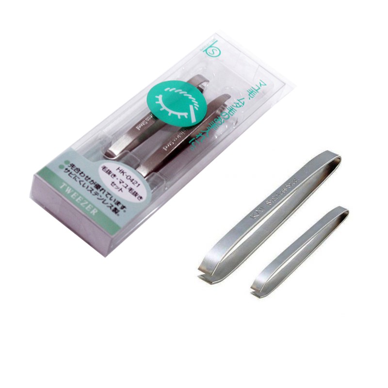Set 2 Nhíp Inox Đủ Size - Nội Địa Nhật Bản