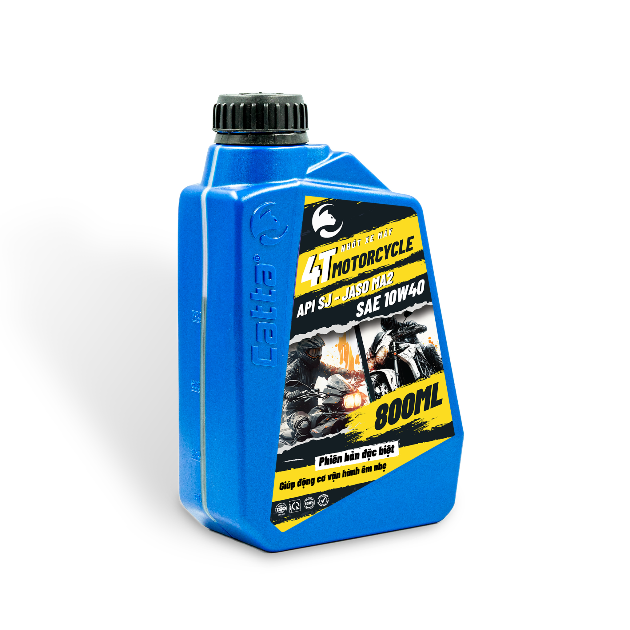 Nhớt xe số CATTA 4T MOTORCYCLE 800mL - SAE 10W40, API SJ, JASO MA2 - Hàng chính hãng