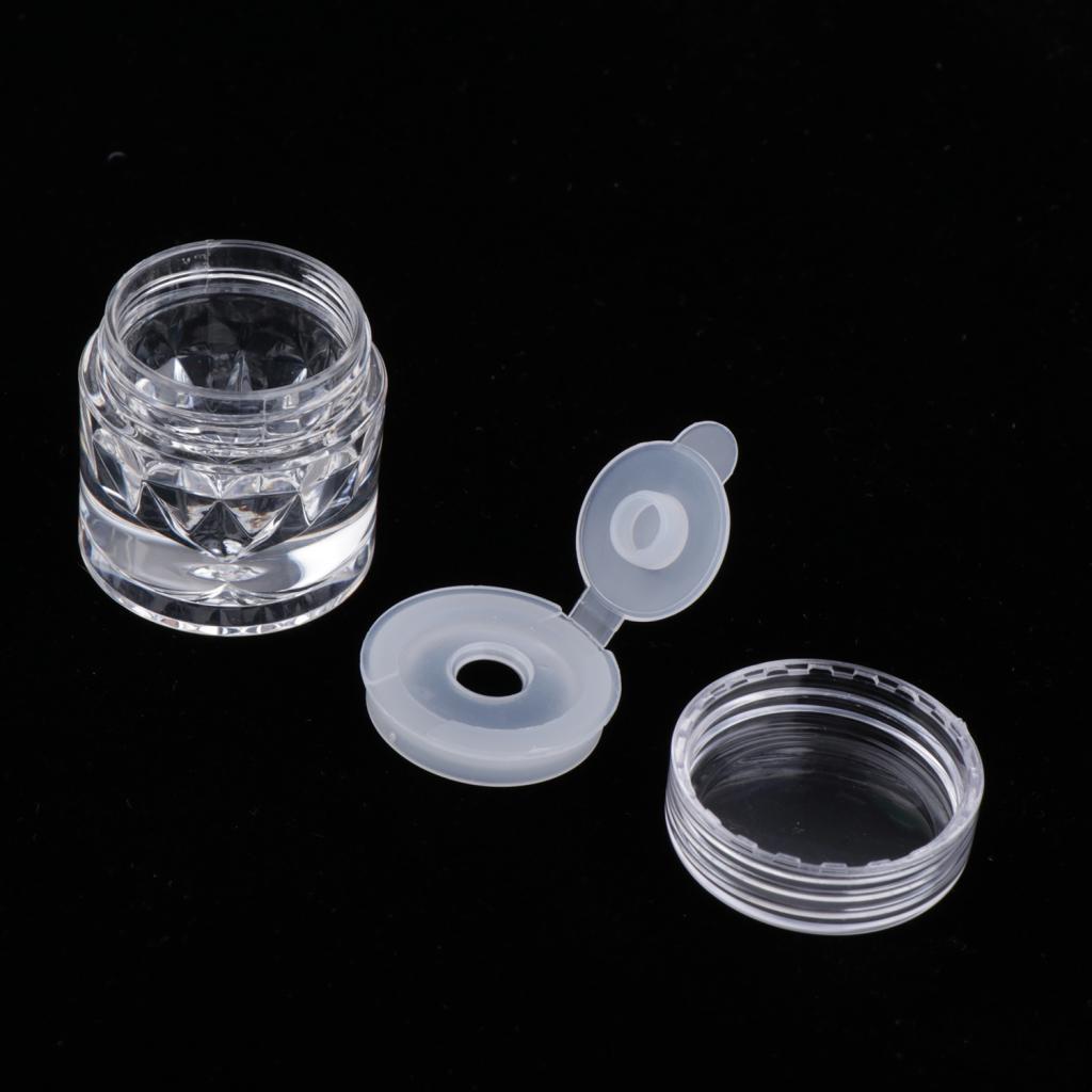 Empty Loose Powder Case W/ Sifter Refillable Eyeshadow Blusher Jars 3ml 10x
