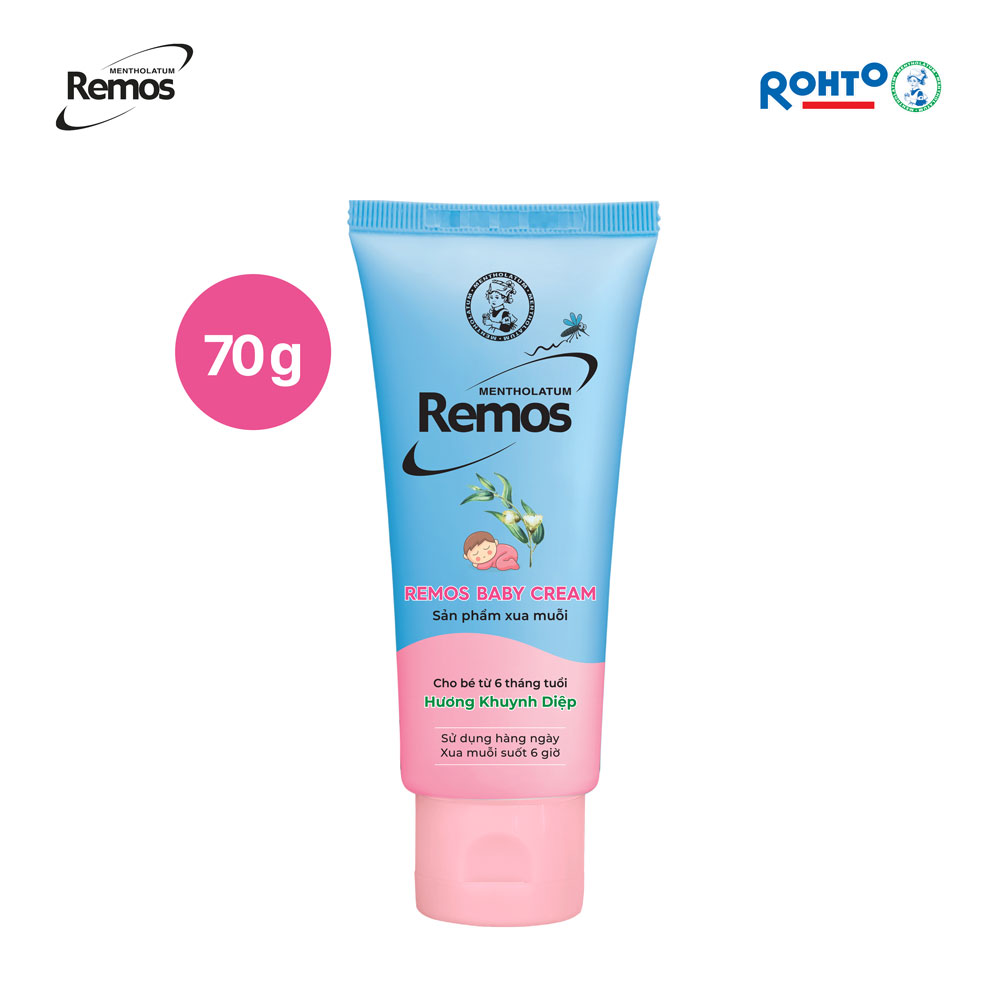 Kem chống muỗi cho bé từ 6 tháng tuổi Remos Mentholatum hương Khuynh diệp