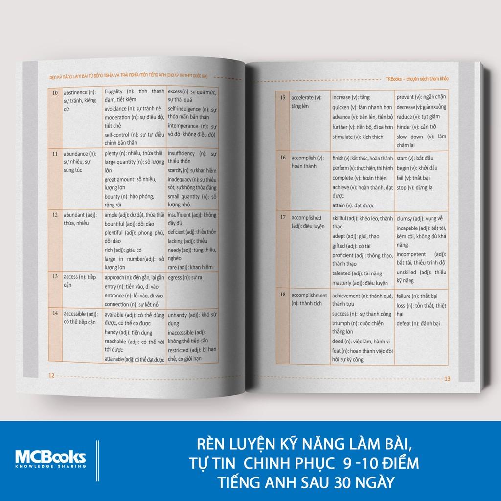 Sách - Rèn kỹ năng làm bài từ đồng nghĩa và trái nghĩa môn tiếng Anh (dành cho ôn thi THPT Quốc gia)